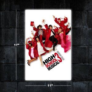 High School Musical 3 movie poster - 11x17 wall art print merch gift Zac Efron